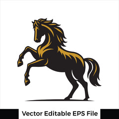 A horse  Standing with one leg raised