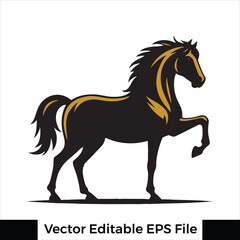 A horse  Standing with one leg raised