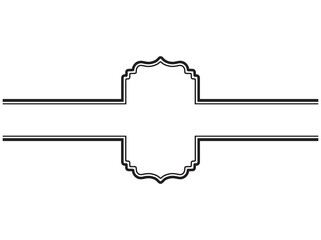 Eid Al Fitr Frame Line Art Illustration