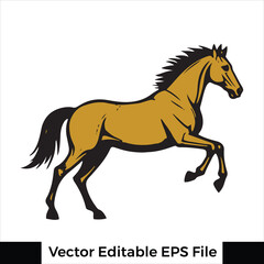 A horse  Standing with one leg raised