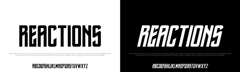 Modern Font. Upper case, Ampersand Typography urban style condensed fonts for fashion, sport, technology, digital, music, movie, logo design, vector illustration