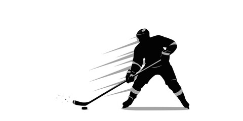 ice hockey player silhouette vector art
