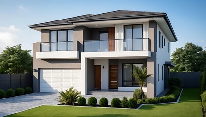 Fototapeta premium Chic and Elegant House Exterior Photography with Modern Finishes
