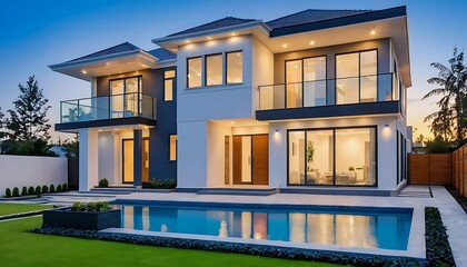 Chic and Elegant House Exterior Photography with Modern Finishes