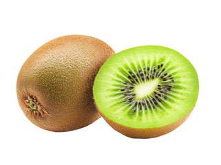 Fototapeta premium Kiwi fruit isolated on transparent background showcasing fresh and vibrant healthy