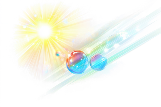 Radiant sun with lens flare png light overlay effect, transparent background 
