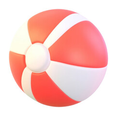 Obraz premium PNG 3d beach ball sphere summer recreational.