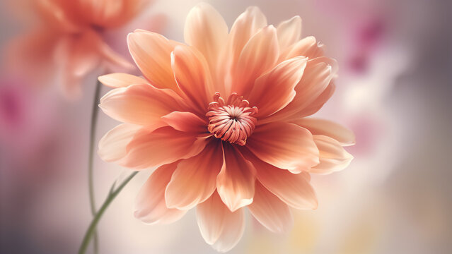 pink flower with a blur effect - Powered by Adobe