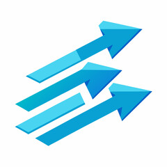 blue and white arrows