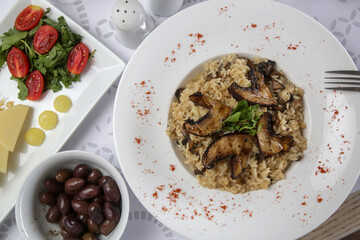 Creamy Parmesan Gourmet Mushroom Risotto. Perfect gluten free Italian meal option.
