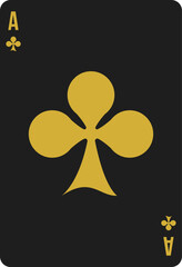 Playing cards black and gold