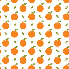 Hand drawn orange fruit pattern design