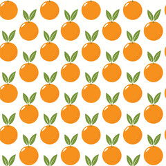 Hand drawn orange fruit pattern design illustration