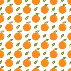 Hand drawn orange fruit pattern design illustration