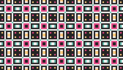 Symmetrical abstract pattern with striking color play, perfect for a variety of graphic design needs