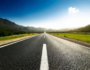 road isolated perspective