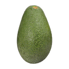 Whole Ripe Green Avocado on a White Isolated Background for Food Concepts
