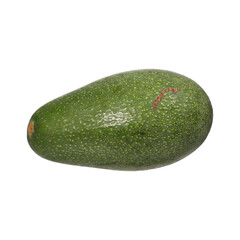 Whole Ripe Green Avocado on a White Isolated Background for Food Concepts, isolated png background.