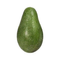 Whole Ripe Green Avocado on a White Isolated Background for Food Concepts, isolated png background.