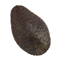 Fototapeta premium Close-Up Display of a Fresh Ripe Avocado Against White Background, isolated png background.