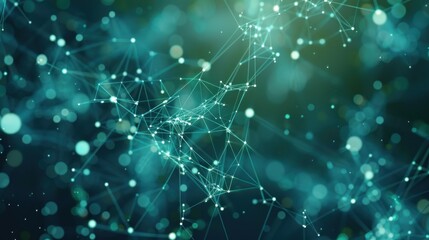 A digitally generated image of the coronavirus molecule with glowing particles.