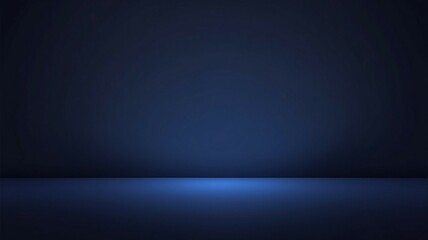 Obraz premium Dark blue gradient background with subtle spotlight lighting in the center