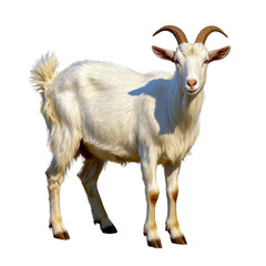 Obraz premium A white goat on a white or transparent background.