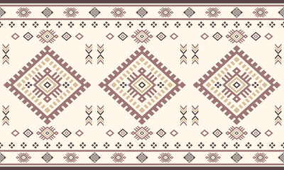 Southwestern Tribal geometric seamless pattern, Aztec, Navajo and Native American style ethnic design for fabric print