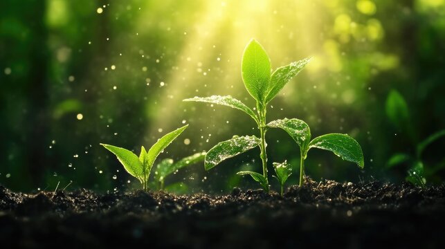 New growth emerging from the earth