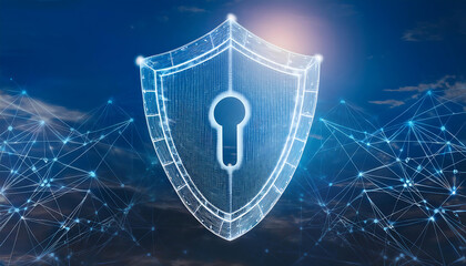 global internet security concept with binary code