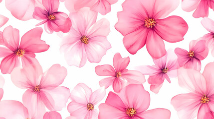 Pink cosmos flowers on white background; floral design for wedding invitations or feminine brands