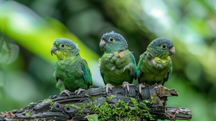 Obraz premium Exotic wildlife in Costa Rica, featuring colorful parrots and unique jungle animals.