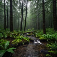 Fototapeta premium stream in the forest