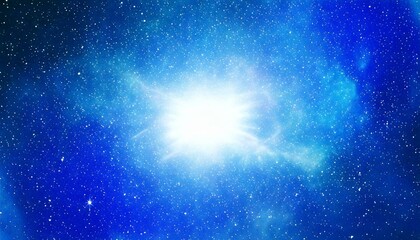 天の川と太陽が輝く宇宙の背景イラスト