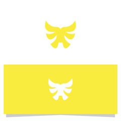 Modern Yellow Wing Logo Design on White Background for Branding