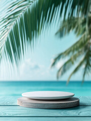 Obraz premium palm tree on a tropical beach