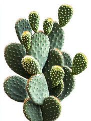 Bunny ears cactus isolated on white background