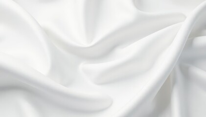 Obraz premium White satin backdrop, soft folds and subtle highlights, drape, abstract