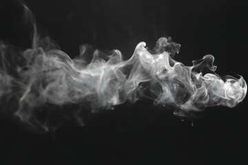 Fototapeta premium White Smoke Swirls with Dark Background.