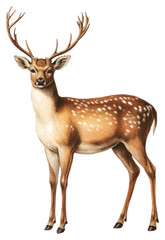 Fototapeta premium PNG Painting of a deer wildlife animal art.