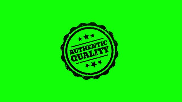 Authentic quality stamp animated