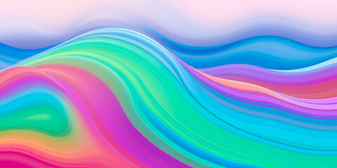 Seamless Abstract Wave Background Featuring a Smooth Gradient Transition, Blending Soft Colors for a Calming and Elegant Design