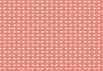 Geometric wave circle pattern with elegant red lines on a clean white background. vintage minimalist design, suitable for various creative projects