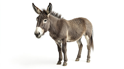 Obraz premium friendly donkey stands poised, eyes full of warmth