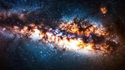 Fototapeta premium Cosmic Milky Way Galaxy Nebula View