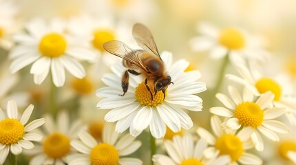 Obraz premium bee on a flower