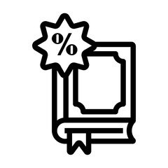 discount Line Icon