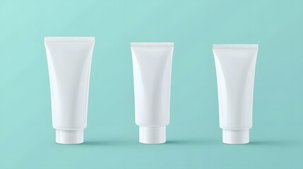 Professional Glossy Empty Plastic Tubes for Cosmetics Products Photography