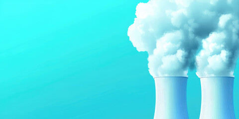 Illustration of the effects of radiation from a nuclear power plant