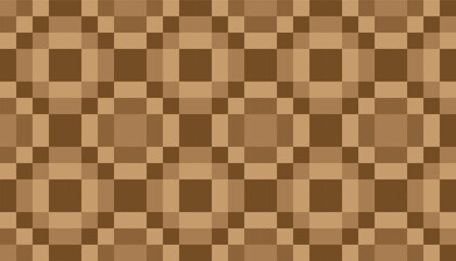 A geometric pattern in brown tones with a combination of symmetrical squares that creates a classic and elegant look. Suitable for vintage backgrounds, textiles, or decorative elements